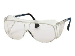 uvex 9161 - Vernebriller - klart glass - polykarbonat, termoplast-polyuretan (TPU), polybutylene terephthalate - svart ramme, blå ramme - PPE Categ...