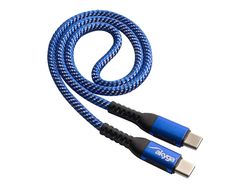 Akyga AK-USB-36 - USB-kabel - USB-C (hane) till USB-C (hane) - USB 2.0 - 20 V - 5 A - 50 cm - USB-strömförsörjning (100W) - blå