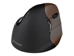 Evoluent VerticalMouse 4 Small - Vertikal mus - høyrehendt - optisk - 6 knapper - trådløs - 2.4 GHz - USB trådløs mottaker