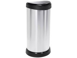 Curver DECO Bin 240641 soptunna 40 l (B x H x D) 335 x 685 x 285 mm silver/svart 1 st