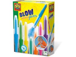 SES Creative Blow airbrush pens, Marker airbrush, 5 år, Blå, Grønn, Oransje, Rosa, Lilla, Turkis, Gult, 7 stykker