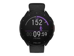 Polar Pacer - Nattsvart - smartklokke med bånd - nattsvart - båndbredde: S/L - display 1.2" - 32 MB - Bluetooth - 23 g