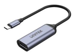 Unitek V1415A - USB / DisplayPort-adapter - USB-C (hann) til DisplayPort (hunn) - DisplayPort 1.4 - 15 cm - 4K 120 Hz støtte, 8K 60Hz støtte - romgrå
