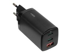 iBOX C-65 - Strømadapter - 65 watt - 5 A - PD 3.0, Apple 2.4A, Apple Fast Charge, Huawei Fast Charge, SCP, AFC, QC 3.0, QC 4.0+ - 3 utgangskontakte...