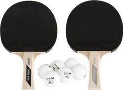 Butterfly sett med bordtennisracketter: Boll 2 (2 racketter + 6 baller)