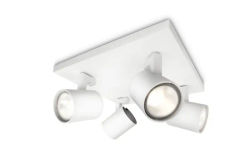 Philips myLiving Runner tak-/väggspotlight 4 x, Utanpåliggande spotlight, GU10, 4 lampor, LED, 220-240 V, Vit