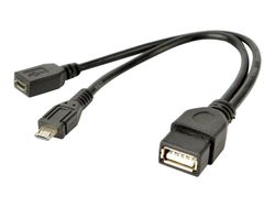Cablexpert - USB-kabel - USB (hunn) til Micro-USB type B - USB 2.0 OTG - 15 cm - formstøpt