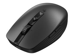 HP 710 - Mus - laddningsbar - 7 knappar - trådlös - Bluetooth 5.3, 2.4 GHz - trådlös USB-mottagare - svart