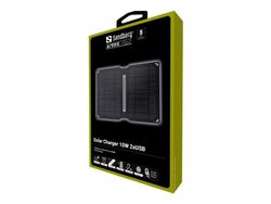 Sandberg Active - Solcellelader - 10 watt - 1 A - 2 utgangskontakter (2 x USB)