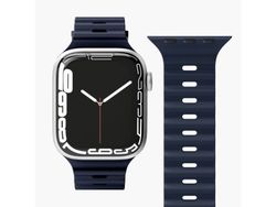 Vonmählen Wave Band, Band, Smartwatch, Blå, Apple, Apple Watch 42 mm | 44 mm | 45 mm | 49 mm, Silikon