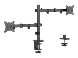Gembird MA-D2-03 - Monteringssett (dual arm monitor mount) - justerbar - for 2 LCD-skjermer - stål, plastikk - svart - skjermstørrelse: 17"-32" - s...