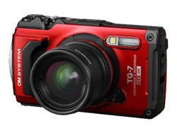 OM System Tough TG-7 - Digitalkamera - kompakt - 12.0 MP - 4K / 30 fps - 4optisk x-zoom - Bluetooth, Wireless LAN - under vannet inntil 15 m - rød