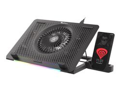 Genesis OXID 450 - Notebookkjølepute - med 2-porters USB-hub - 15.6" - 140 mm/60 mm - svart