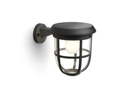 Philips Radii vägglampa 1,3 W, Väggbelysning för utomhusbruk, Svart, Plast, IP44, Terass, Trädgård, III