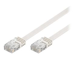 goobay - Nettverkskabel - RJ-45 (hann) til RJ-45 (hann) - 15 m - UTP - CAT 6 - formstøpt, flat - hvit