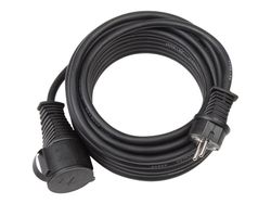 brennenstuhl H07RN-F 3G2,5 - Förlängningskabel för ström - power CEE 7/7 (hona) till power CEE 7/7 (hane) - AC 450/750 V - 25 m - svart
