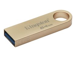 Kingston DataTraveler SE9 G3 - USB-flashstasjon - 64 GB - USB 3.2 Gen 1 - gull