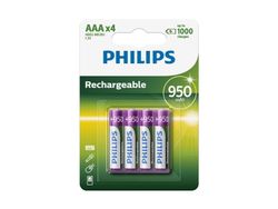PHILIPS batteri genopladeligt NiMH AAA 4-pak - 1643161