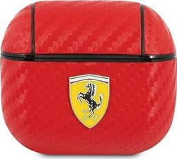 Ferrari FESA3CARE AirPods 3-deksel rød On Track PU Carbon