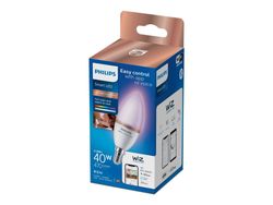 Philips RGB LED -älylamppu C37, E14-kanta, 470 lm, Wi-Fi/Bluetooth, Wi-Fi 4 (802.11n), 802.11b, 802.11g, LED, E14, C37, Multi