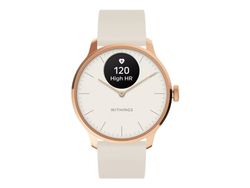 Withings ScanWatch Light - 37 mm - rustfritt stål av rosa gull - smartklokke med bånd - fluorelastomer - håndleddstørrelse: 146-211 mm - monokrom -...