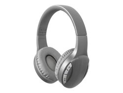 GMB Audio - Hodetelefoner med mikrofon - full størrelse - Bluetooth - trådløs, kablet - 3,5 mm jakk - sølv