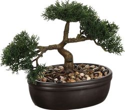 Dekorativ plante Bonsai 32x16x23 cm i keramikk, svart potte 103379