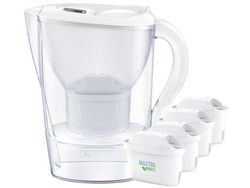 Brita Marella XL filterkanne + 4 Maxtra Pro Pure Performance patroner, hvit