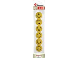 Titanum magneter til tavler TITANUM 30 mm/6 stk. smiley Titanum