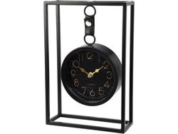 Koopman metall bordklokke 20x31 cm, svart