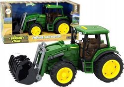 LeanToys traktor gravemaskin stor grønn med lys og lyder
