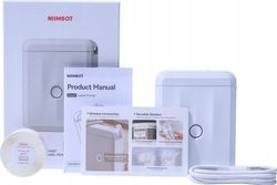 Niimbot D110M termisk etikettskriver Bluetooth 12 mm hvit + etikettrull 160 stk.
