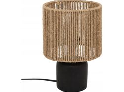 Atmosphera keramisk bordlampe KOBY med flettet skjerm, 24 cm