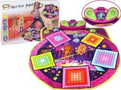 LeanToys dansematte for barn med batterier lys og lyder til dans 91 cm x 93 cm