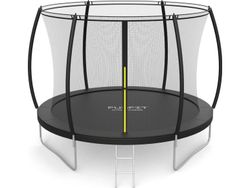 Funfit hage-trampoline Premium for barn 252 cm (8FT) med innvendig nett og stige