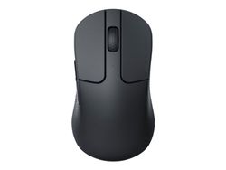 Keychron M3 Mini - Mus - optisk - 5 knapper - kablet, trådløs - USB-C, 2.4 GHz, Bluetooth 5.1 - USB / USB-C trådløse mottakere - svart