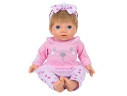 TINY TREASURES, Pink Bunny Baby, Blonde Hair Doll