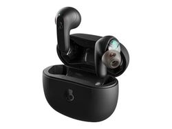 Skullcandy Rail - True wireless-hodetelefoner med mikrofon - i øret - Bluetooth - ekte svart