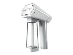 SteamOne SN20GW - Håndholdt tøydampstrykejern med automatisk slukking - såleplate: rustfritt stål - 1600 W - gloss white/metallic