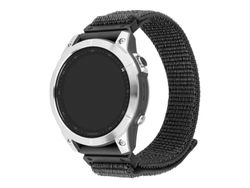 FIXED - Sløyfe for smart armbåndsur - 26 mm, nylon - 160-210 mm - mørk grå - for Coros Vertix 2; Garmin Fenix 7X; Enduro 2; epix Pro; Instinct 2X; ...