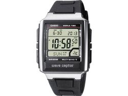 Casio radiostyrt armbandsur Wave Ceptor WV-59R-1AEF (L x B x H) 48,3 x 39 x 12,5 mm Silver Boettematerial=Rostfritt stål, Material (armband)=Harts