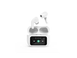 Gembird TWS-LCD-ANC-01-W - True wireless-hodetelefoner med mikrofon - i øret - Bluetooth