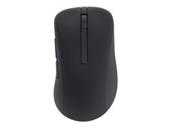 ASUS MD102 - Mus - ergonomisk - optisk - 5 knapper - trådløs - Bluetooth, 2.4 GHz - USB trådløs mottaker - mørk grå