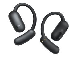 Soundcore AeroFit 2 - True wireless-hodetelefoner med mikrofon - åpent øre - over-øret-montering - Bluetooth - svart