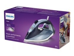 Philips 7000 series DST7020/20 HV-höyrysilitysrauta, metallin-/farkunsininen, Höyrysilitysrauta, SteamGlide Plus -pohjalevy, 2 m, 250 g/min, Sinine...