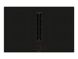 Siemens iQ500 ED811HQ26E - Induksjonskomfyrtopp - 4 plater - Nisje - bredde: 75 cm - dybde: 49 cm - uten ramme - svart med fallvindeksos (uttrekk o...