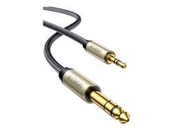Ugreen - Lydkabel - stereojakk hann til mini-phone stereo 3.5 mm hann - skjermet - grå
