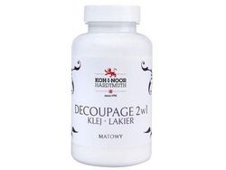 Koh I Noor lim 2-i-1 med matt lakk til decoupage 200 ml