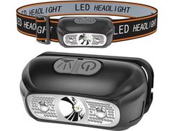 Lean pannlampa LED 2 lägen USB-laddning upp till 5 h