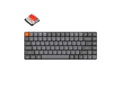 Keychron K3 Max, 75%, Trådløs, USB + RF Wireless + Bluetooth, Mekanisk nøkkelbryter, RGB LED, Grå